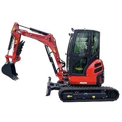 CFG 2024 NEW Mini Excavator 3.5 Ton Crawler Digger Cab w/ 